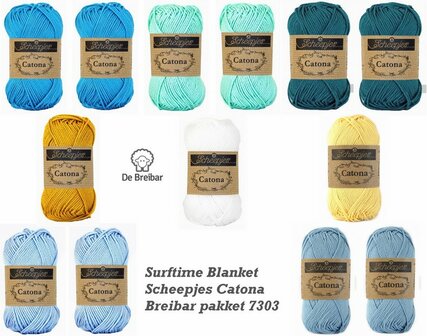 Surftime Blanket van Scheepjes Catona Breibar pakket 7303