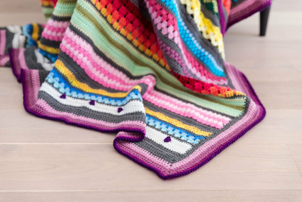 Rainbow Sampler Blanket 1 CAL Scheepjes Colour Crafter Origineel - compleet deken haakpakket