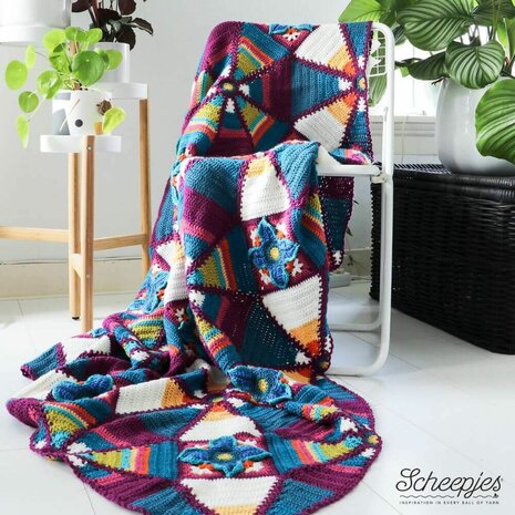 Royal Garden Blanket Colour Crafter - deken haakpakket incl stijlvol patroonboekje Scheepjes