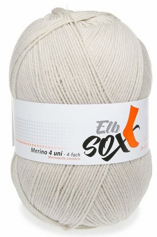 ElbSox Merino - 4 uni 003 lichtgrijs sokkenwol