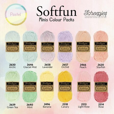 Softfun Pastel colour pack 12x20g  Scheepjes 