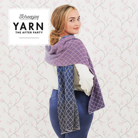 Lavender Trellis Wrap van Scheepjes Whirl en Whirlette  breipakket + gratis patroon YARN The After Party nr.71