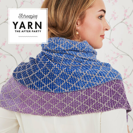 Lavender Trellis Wrap van Scheepjes Whirl en Whirlette  breipakket + gratis patroon YARN The After Party nr.71