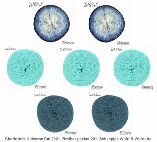 Charlotte’s Universe CAL 2021 Breibar pakket 201 van Scheepjes Whirl en Whirlette garenpakket