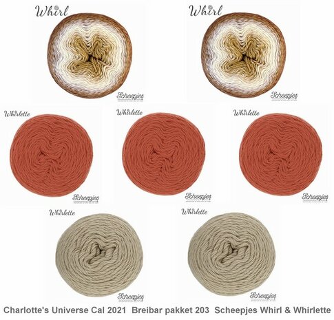 Charlotte&rsquo;s Universe CAL 2021 Breibar pakket 203 van Scheepjes Whirl en Whirlette garenpakket