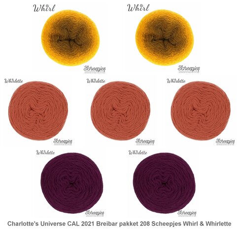 Charlotte’s Universe CAL 2021 Breibar pakket 208 van Scheepjes Whirl Ombré en Whirlette garenpakket