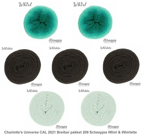 Charlotte’s Universe CAL 2021 Breibar pakket 209 van Scheepjes Whirl Ombré en Whirlette garenpakket