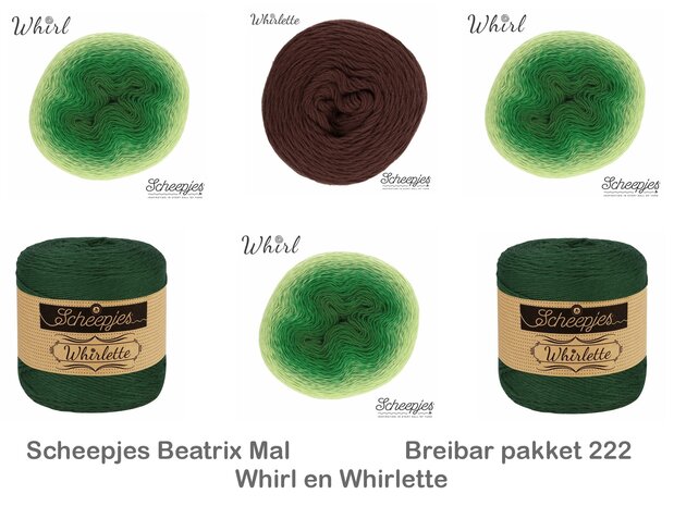 Beatrix Blanket Scheepjes MAL - Breibar 222  kleuren pakket van Scheepjes Whirl en Whirlette