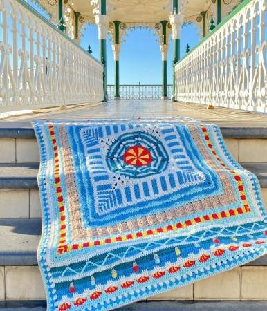 Down by the Sea Blanket - Brighton Beach Scheepjes Colour Crafter garen pakket