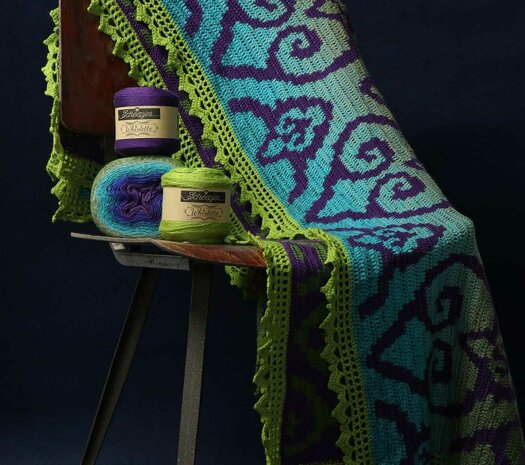 Beatrix Blanket Scheepjes MAL - Kleurstelling origineel Whirl en Whirlette garen pakket compleet 