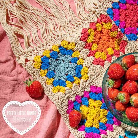 Little Granny Fringle Blanket van Scheepjes Softfun garen pakket + gratis patroon