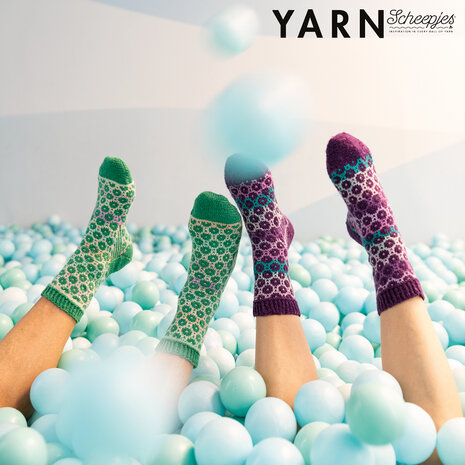 Hypnotic Socks van Scheepjes Downtown en Metropolis Groene kleurstelling compleet garenpakket 