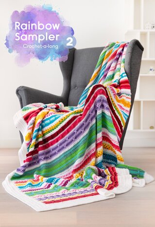 Rainbow Sampler Blanket 2 CAL Scheepjes Colour Crafter Origineel - compleet  garenpakket voor deze regenboog deken 2 Cal