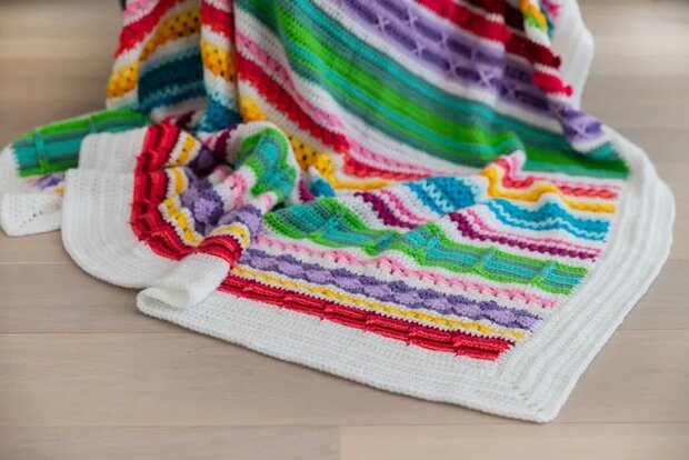 Rainbow Sampler Blanket 2 CAL Scheepjes Colour Crafter Origineel - compleet  garenpakket voor deze regenboog deken 2 Cal