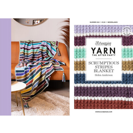 Squares en Stripes Blankets van Scheepjes Scrumptious compleet garen pakket + gratis Patronen YARN - The After Party 202 en 203