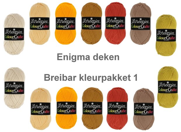 Enigma deken Breibar kleurenpakket 1 van Scheepjes Colour Crafter  voor de Crochet Along van Esther Dijkstra