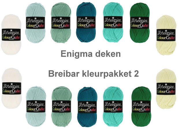 Enigma deken Breibar kleurenpakket 2 van Scheepjes Colour Crafter  voor de Crochet Along van Esther Dijkstra