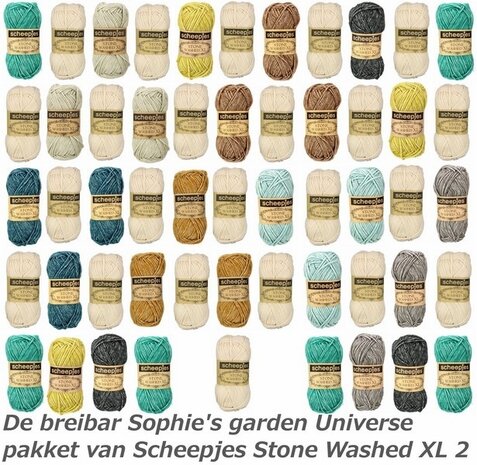 Sophie's Universe  pakket stone washed XL breibar pakket 2 Nu met gratis een Sophie s Universe tas!