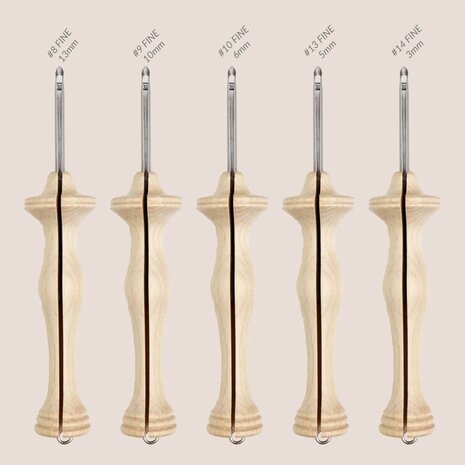 Oxford Punchnaald fine Natural Wood maat 9