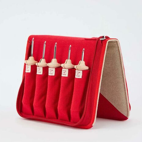Oxford Punchnaald set vab 5 fine-regular en 3 Natural punchnaalden Wood maat 8-14 