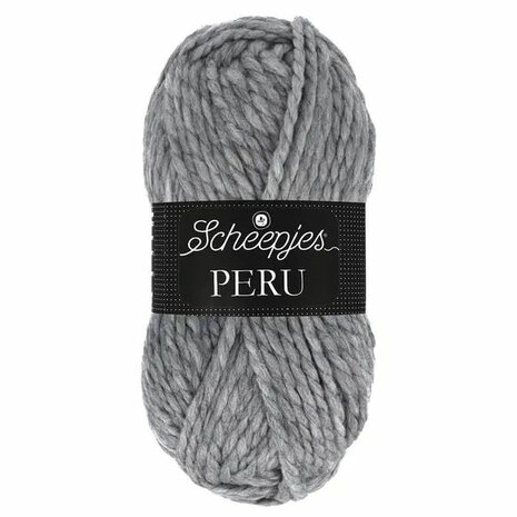 Kabeldeken van Scheepjes Peru Grijs met gratis download patroon - aanbieding !