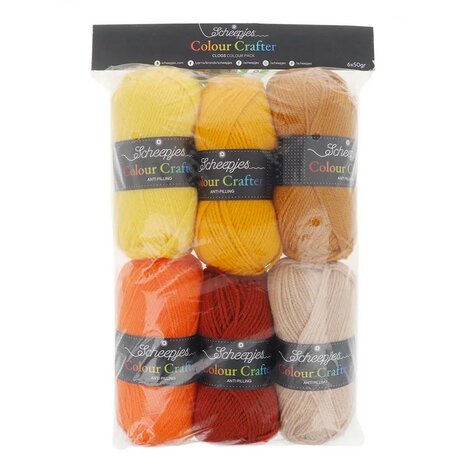 Scheepjes Colour Crafter colour pack 6x50g Clogs