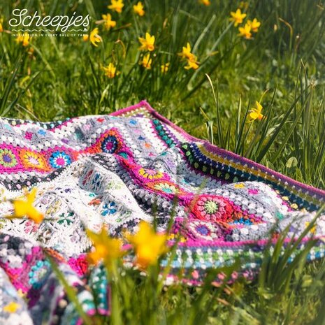 Clover Bloom Blanket van Scheepjes Terazzo - garen pakket + gratis patroon