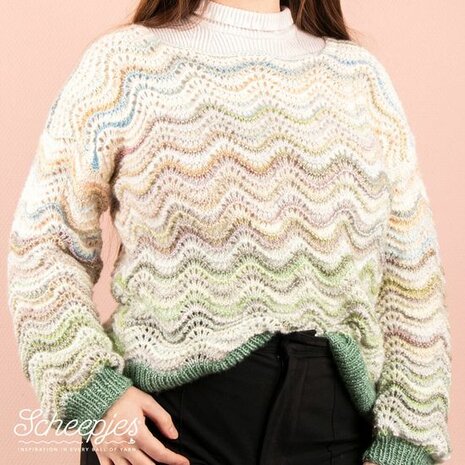 Masha Sweater normale lengte van Scheepjes Stone Washed Minerals garen pakket + gratis patroon
