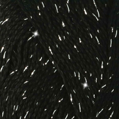 Scheepjes Catona Shine - 110-S Jet Black - Silver