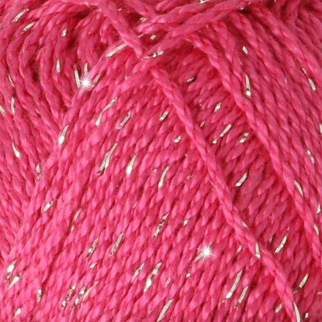 Scheepjes Catona Shine - 114-S Shocking Pink - Silver