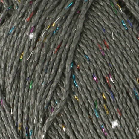Scheepjes Catona Shine - 242-R Metal Grey - Rainbow