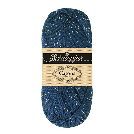 Scheepjes Catona Shine -Scheepjes - 527-S Midnight - Silver
