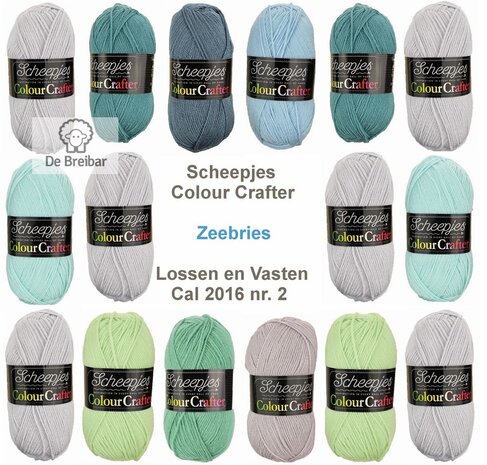 Zeebries origineel cal 2016 van Scheepjes Colourcrafter Lossen en Vasten