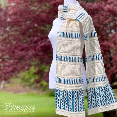 Among the Leaves Scarf Woolwise‑versie garen pakket