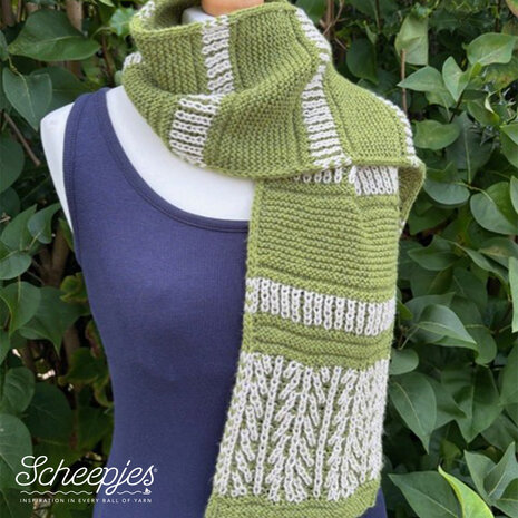 Among the Leaves Scarf Scrumptious‑versie garen pakket