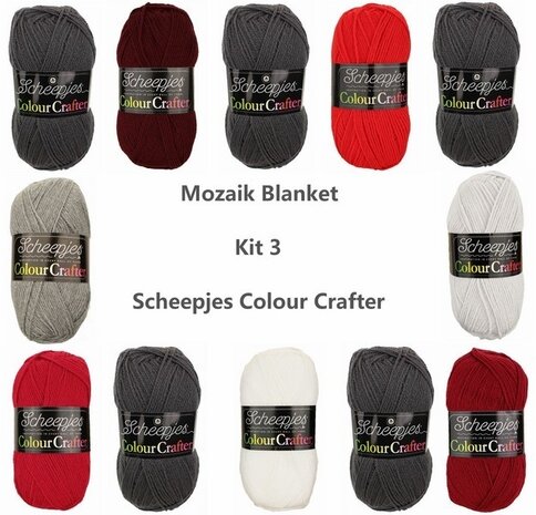 Mozaïek deken kit 3 Colour crafter Scheepjes