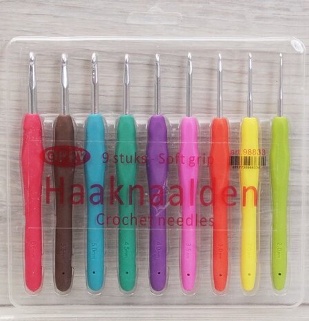 Opry softgrip haaknaalden set van 9 maten