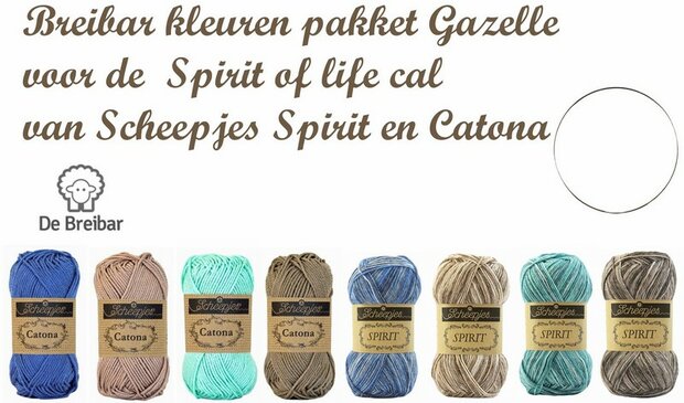Spirit of life cal Breibar pakket Gazelle Scheepjes Spirit en Catona