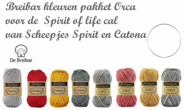 Spirit of life cal Breibar pakket Orca Scheepjes Spirit en Catona