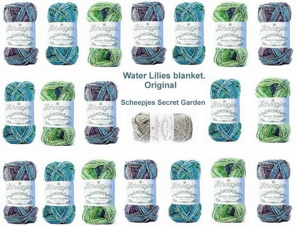 Water Lilies Blanket original kit Secret Garden van Scheepjes