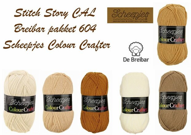 Stitch Story CAL Breibar pakket 604 Scheepjes Colour Crafter incl een Scheepjes label.