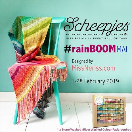 RainBOOM MAL  - Scheepjes Stone Washed en River Washed Colour Pack 58 kleuren 10 gram bolletjes