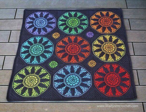 Stained Glass Wonder Blanket van Scheepjes Whirl en Whirlette compleet pakket met garen ( excl patroon)