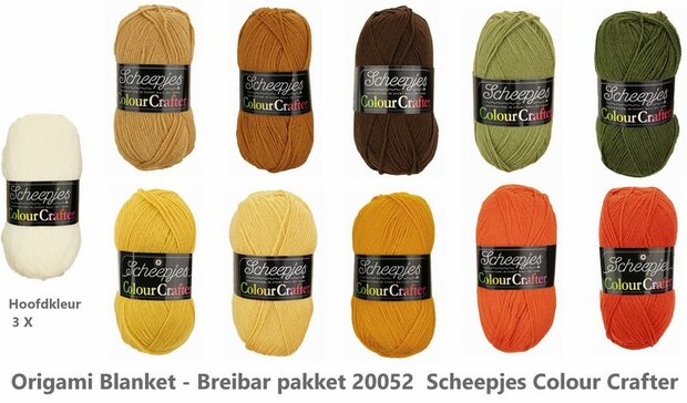 Origami Blanket - Breibar 20052 Scheepjes Colour Crafter compleet garen pakket