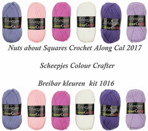 Nuts about Squares Cal 2017 kleuren kit 1016 Scheepjes Colour Crafter
