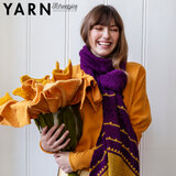 Blooming Wrap sjaal gemaakt van Scheepjes Bamboo  Soft met Toho kralen - door Christina Hadderingh  kleur Geel /Paars  garen haakpakket + kralen_14