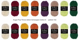 Sugar Pop Throw deken van Scheeepjes Cotton 8. Breibar kleuren pakket 102 met gratis patroon Sugar Pop Throw deken van Scheeepjes Cotton 8. Breibar kleuren pakket 102 met gratis patroon