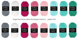 Sugar Pop Throw deken van Scheeepjes Cotton 8. Breibar kleuren pakket 103 met gratis patroon Sugar Pop Throw deken van Scheeepjes Cotton 8. Breibar kleuren pakket 103 met gratis patroon