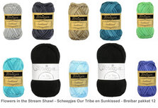 Flowers in the Stream Shawl - Scheepjes Our Tribe en Sunkissed - Breibar pakket 12 + gratis patroon Flowers in the Stream Shawl - Scheepjes Our Tribe en Sunkissed - Breibar pakket 12 + gratis patroon