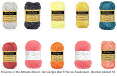 Flowers in the Stream Shawl - Scheepjes Our Tribe en Sunkissed - Breibar pakket 15 + gratis patroon Flowers in the Stream Shawl - Scheepjes Our Tribe en Sunkissed - Breibar pakket 15 + gratis patroon